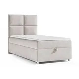 Best For Home Trinity K2 Boxspringbett Single Bonellfederkern | Boxspringbett mit Matratze und Topper | Boxspringbett 80x200 mit Bettkasten| Einzelbett | Polsterbett - Lieferung an die Bordsteinkante