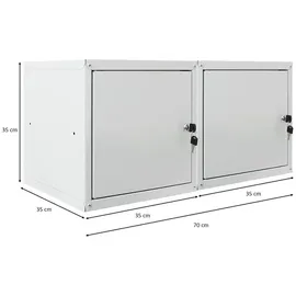 Proregal Cubic Schließfachwürfel 35x35x35 cm Grau