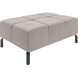 Hockerbank INOSIGN "Ancona New", silber, B:107cm H:43cm T:71cm, 100% Polyester, Hocker, passend zum Ecksofa "Ancona New", auch in Easy care-Bezug