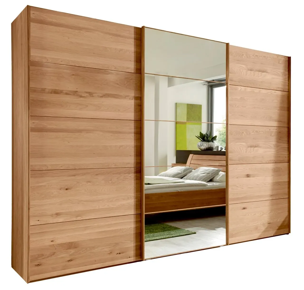 Linea Natura Schwebetürenschrank 3-türig CARDIFF - B/H/T ca. 300,00x217,00x67,00