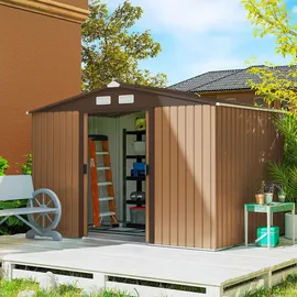 Outsunny Gerätehaus 2,77 x 1,95 m Gelb