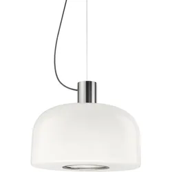 Flos - Bellhop Glass Pendelleuchte, bright aluminium