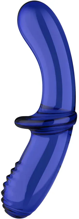 SATISFYER - DOPPEL KRISTALL DILDO BLAU - Blau