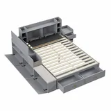 Gotagee Schlafzimmer-Set Möbelset Doppelbett Nachttisch und Stauraum-Hängeschrank flaches Bett, Tatamibett Massivholz-Kombi-Bett