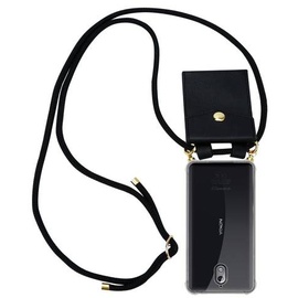 Cadorabo Hülle für Nokia 3.1 Schutzhülle in Schwarz Handy Kette Silikon Kordel abnehmbares Etui