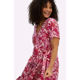 sheego Etuikleid Gemustert Pink/Rot 58