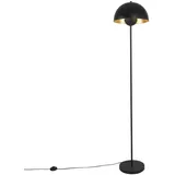 QAZQA Industrielle Stehlampe schwarz mit Gold 160 cm - Magnax