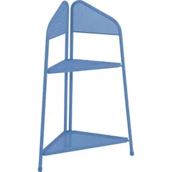 Standregal Regal Eckregal Ablage Aufbewahrung Ecke Balkon Metall Blau 100x48x48