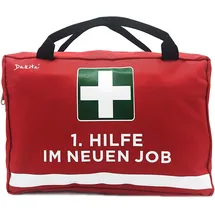 Dakita Erste-Hilfe Tasche zum Abschied von Kollegen - Lustiges Geschenk zum Jobwechsel für Mitarbeiter und Freunde - rot, ohne Inhalt