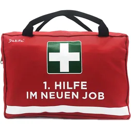Dakita Erste-Hilfe Tasche zum Abschied von Kollegen - Lustiges Geschenk zum Jobwechsel für Mitarbeiter und Freunde - rot, ohne Inhalt