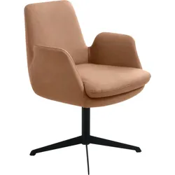 K+W Komfort & Wohnen Drehstuhl »Cube«, Leder CLOUD, Rückholfunktion, Untergestell schwarz K+W Komfort & Wohnen brandy 72 + schwarz
