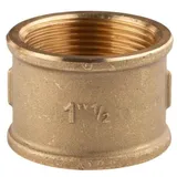 Tradecom Messing Gewinde-Fitting Muffe 1 1/2"IG - 1 1/2"IG (DN 40) - schwere Ausführung