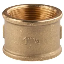 Tradecom Messing Gewinde-Fitting Muffe 1 1/2"IG - 1 1/2"IG (DN 40) - schwere Ausführung