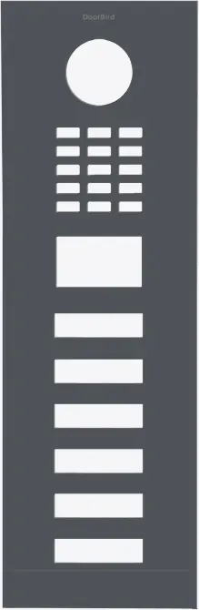 DoorBird D2106V Frontblende Schiefergrau, Edelstahl, pulverbeschichtet, seidenmatt