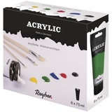 Rayher Acrylfarben farbsortiert 6 x 75,0 ml