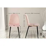 CLP 4er Set Stühle Giverny pink/Samt