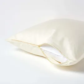 Homescapes Kissenbezug Luxus 80 x 80 cm Creme