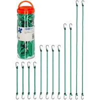 Relaxdays Spanngummi 12er Set, Fahrrad Gummispanner Gepäckträger, 4 Größen,