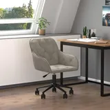 vidaXL Bürostuhl Drehbar Samt Hellgrau
