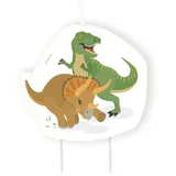 Amscan Happy Dinosaurier Geburtstagskerze 10 cm mehrfarbig