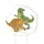 Amscan Happy Dinosaurier Geburtstagskerze 10 cm mehrfarbig