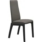 Polsterstuhl STRESSLESS "Laurel", grau (mole dinamica, schwarz), B:57cm H:105cm T:60cm, Microfaser DINAMICA (88% Polyester, 12% Polyurethan), Stühle, Polsterstuhl, High Back, Größe M, mit abgerundeten Beinen in Schwarz