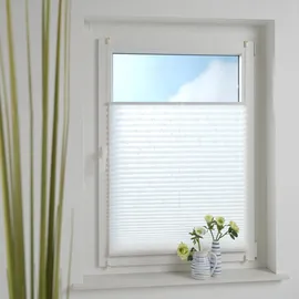 LIEDECO Plissee Ranke 90 x 130 cm / Fenstergröße (Velux) weiß