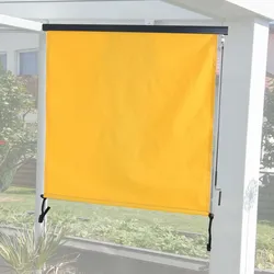 Vertikalmarkise MCW-F42, Senkrechtmarkise Sichtschutz Außenrollo Rollo, UV-Schutz 50 Stoff ~ 250x180cm, gelb