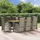 vidaXL Garten-Essgruppe 9-tlg. Grau