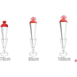 ROTH Ständer für Roth-Schultüten passend für 70 cm, 85 cm und 100cm - 24cm rund / 35cm hoch, Metall
