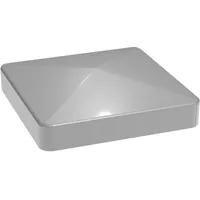 GROJA Steckzaun-Pfostenkappe Lumino 9 cm x 9 cm Silbergrau