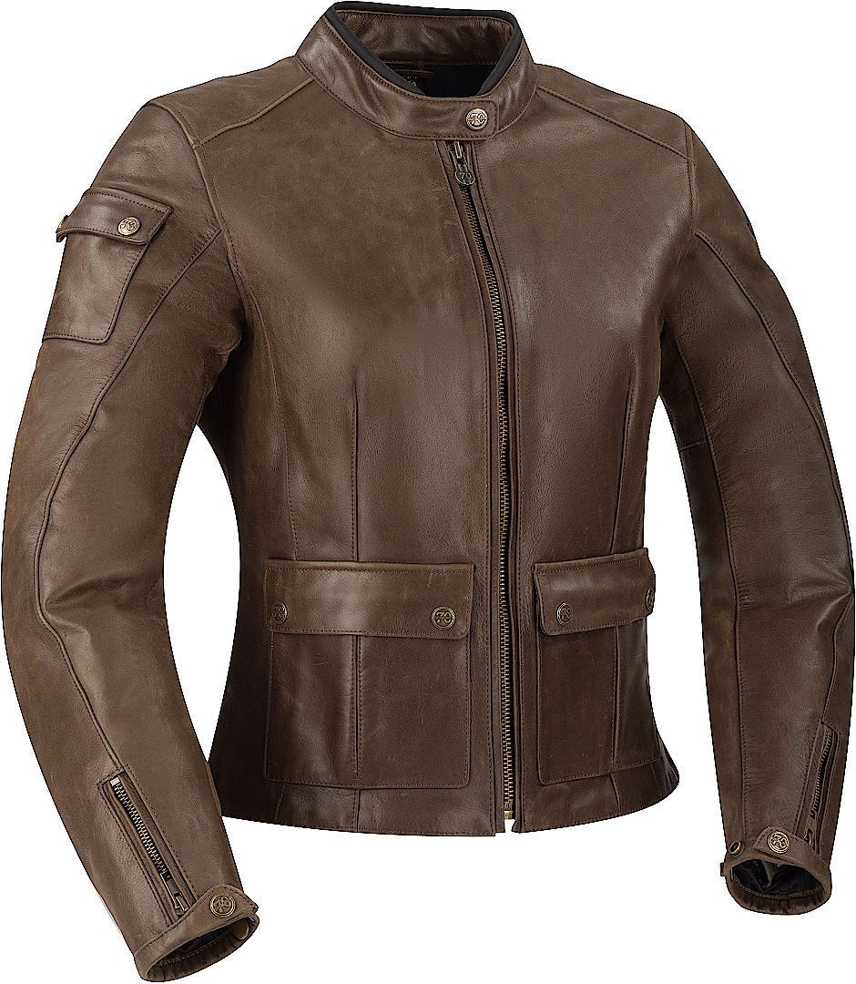 Produktbild Segura Babylone Damen Motorrad Lederjacke, braun, Größe 40