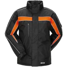 Planam Cosmic Regenjacke Unisex Schwarz/Orange XL