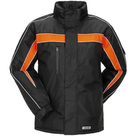 Planam Cosmic Regenjacke Unisex Schwarz/Orange XL