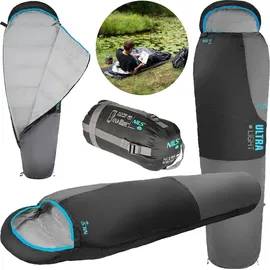 NILS CAMP Schlafsack Ultraleichter Nils Camp NC1705 Ultra Light schwarz-graubraun