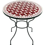Marokkanischer MOSAIKTISCH "MAAR" ø 80cm Bistrotisch Tisch Esstisch Gartentisch
