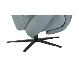 Hukla Relaxsessel Pierre Leder 75 x 115 x 87 cm Blau mit Relax-Funktion