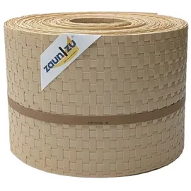 zaunzu® zaun|zu® Sichtschutz Rattan für Doppelstabmatten UV-beständig Beige 10x 2,55m