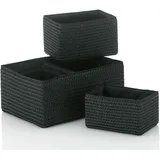 Kela Korb-Set Rimossa, 5-teilig, unterschiedliche Größen, PP-Kunststoff, schwarz,