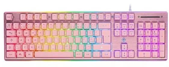 GAMING Full Size - Gaming Tastatur - Full-Size - Nordic ISO - Pink