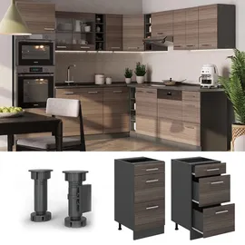 Vicco Schubladenschrank R-Line 40 x 40 x 81,6 cm Grau