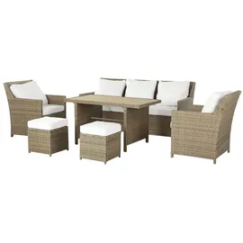 Beliani Fonti Loungeset 5-Sitzer braun/weiß
