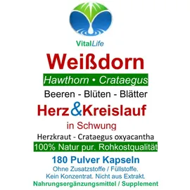 VitalLife Weissdorn Kapseln 180 St.