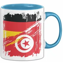 Trendation Tasse Türkei Deutschland Flagge 0,2 l Blau 6 St.