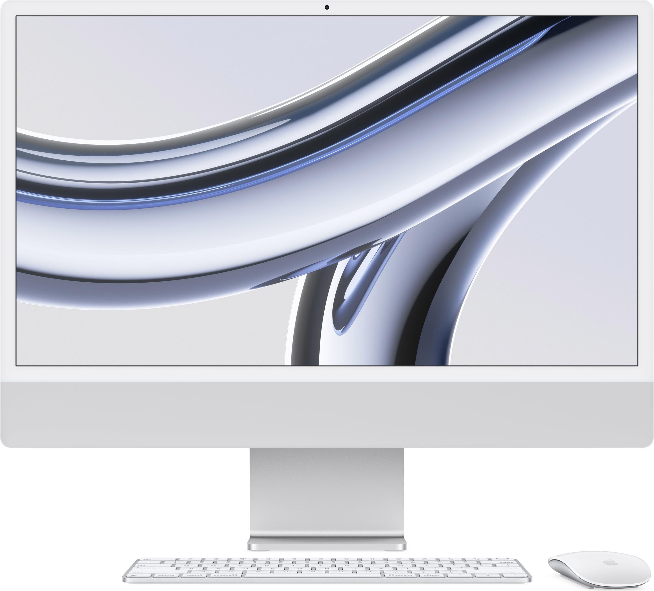 Apple iMac 2023 (M3, 8 GB, 256 GB, SSD), PC, Silber