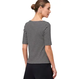 Zero Ringelshirt mit U-Boot Ausschnitt 44, BlackCream | 44