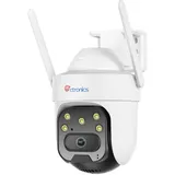 Ctronics 5MP Überwachungskamera Aussen WLAN, 360° PTZ IP Kamera Outdoor mit KI-Erkennung und Auto Verfolgung, Farbnachtsicht 30M, 2,4/5GHz Dualband WiFi,2-Wege-Audio, 128GB TF/Cloud/FTP/NVR