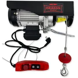 Dragon Winch - Seilwinde Elektrisch 600kg 230V, Motorwinde 1200W mit Kabelfernbedienung, Seilzug Elektrisch, Seilhebezug mit tragkraft 300kg–600kg Hubhöhe 12m