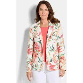 GOLDNER Kurzgröße: Jacquardblazer mit Waffelstruktur in bunt / gemustert), | Gr.: 22