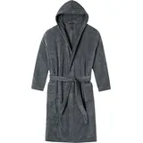 SCHIESSER Herren Bademantel grau unifarben, grau, NOS